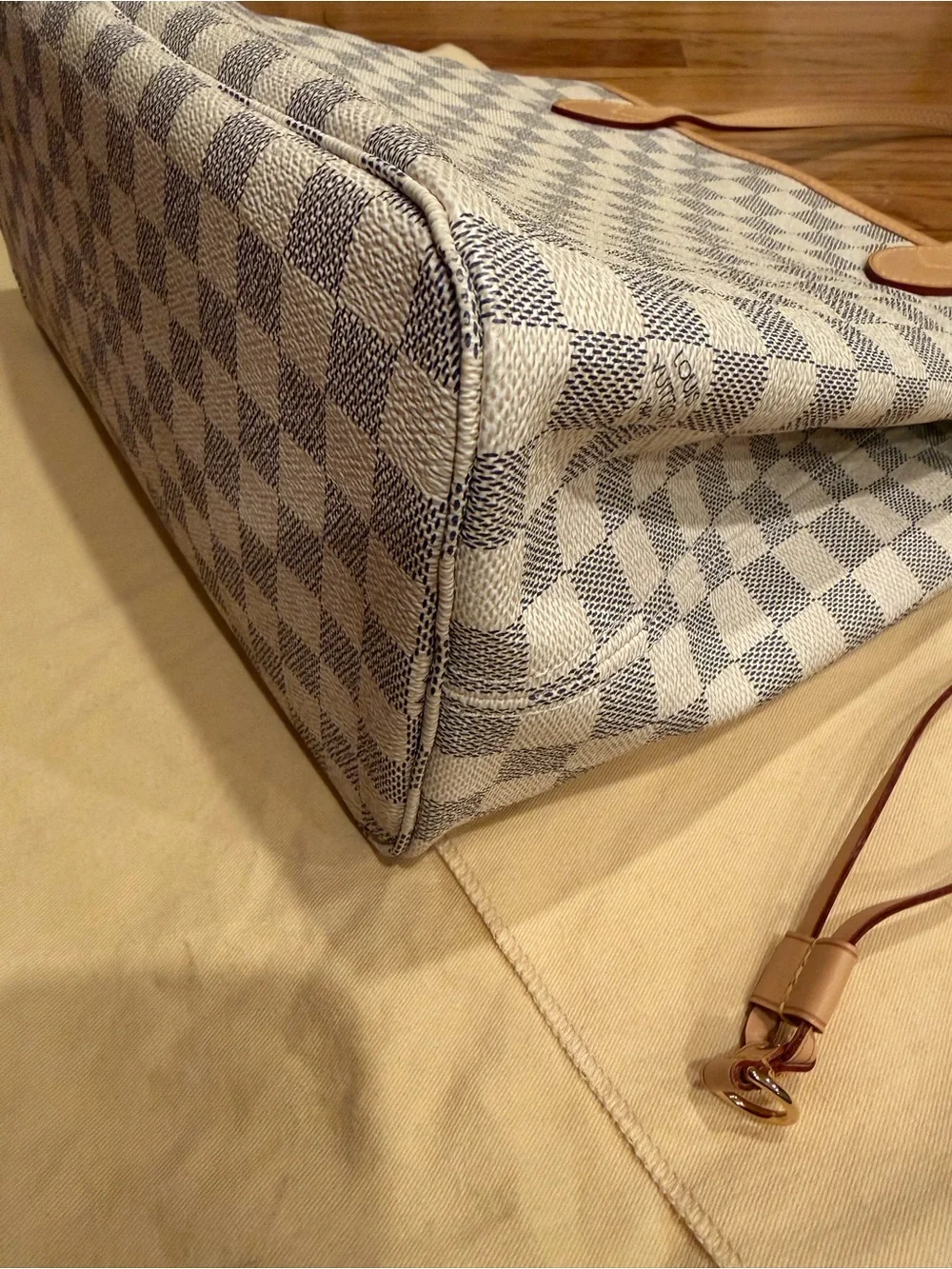 Louis Vuitton Neverfull MM Damier Azur Tote Bag with Samorga Insert